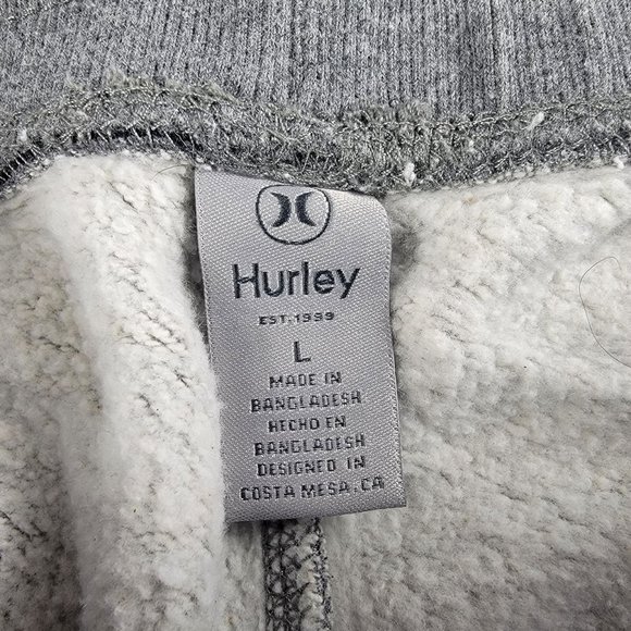 Hurley Adults Large Gray Sweatpants Joggers Athletic Comfort Warm Athleisure - Picture 4 of 10